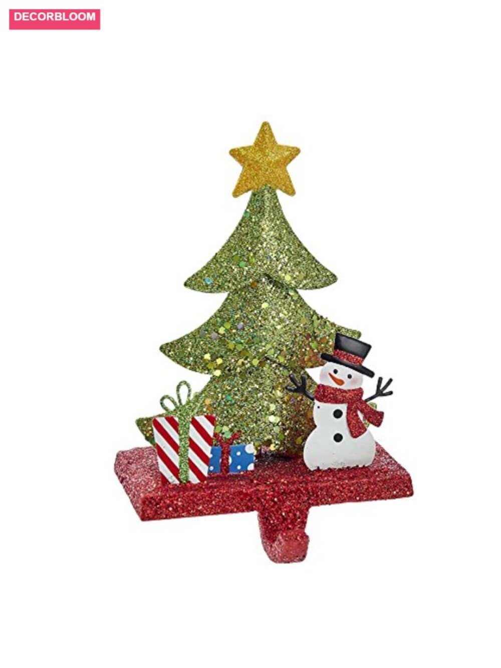 7.5" Iron Christmas Tree Stocking Holder Hanger Holiday Mantel Decor
